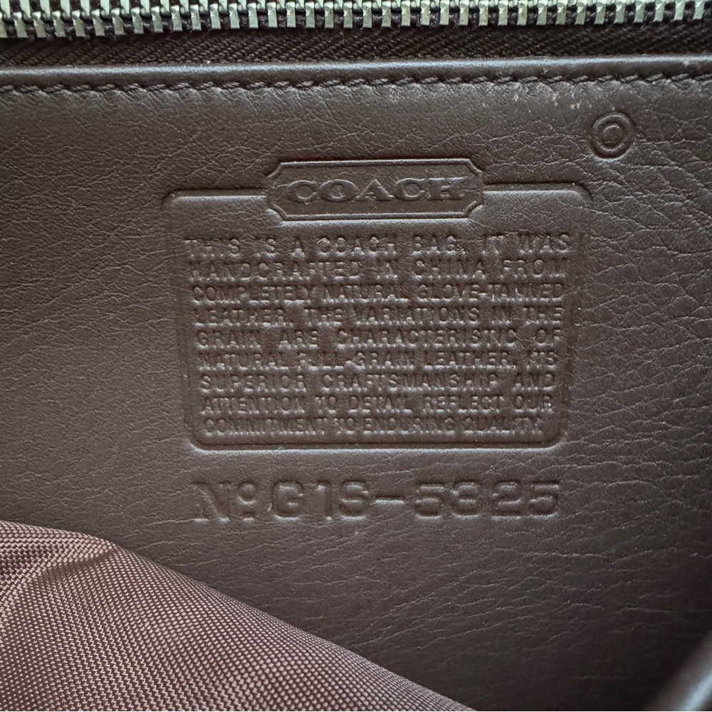 COACH LEATHER Unisex Madison #5325 Briefcase Laptop Bag Dark Brown Vintage - Picture 9 of 16